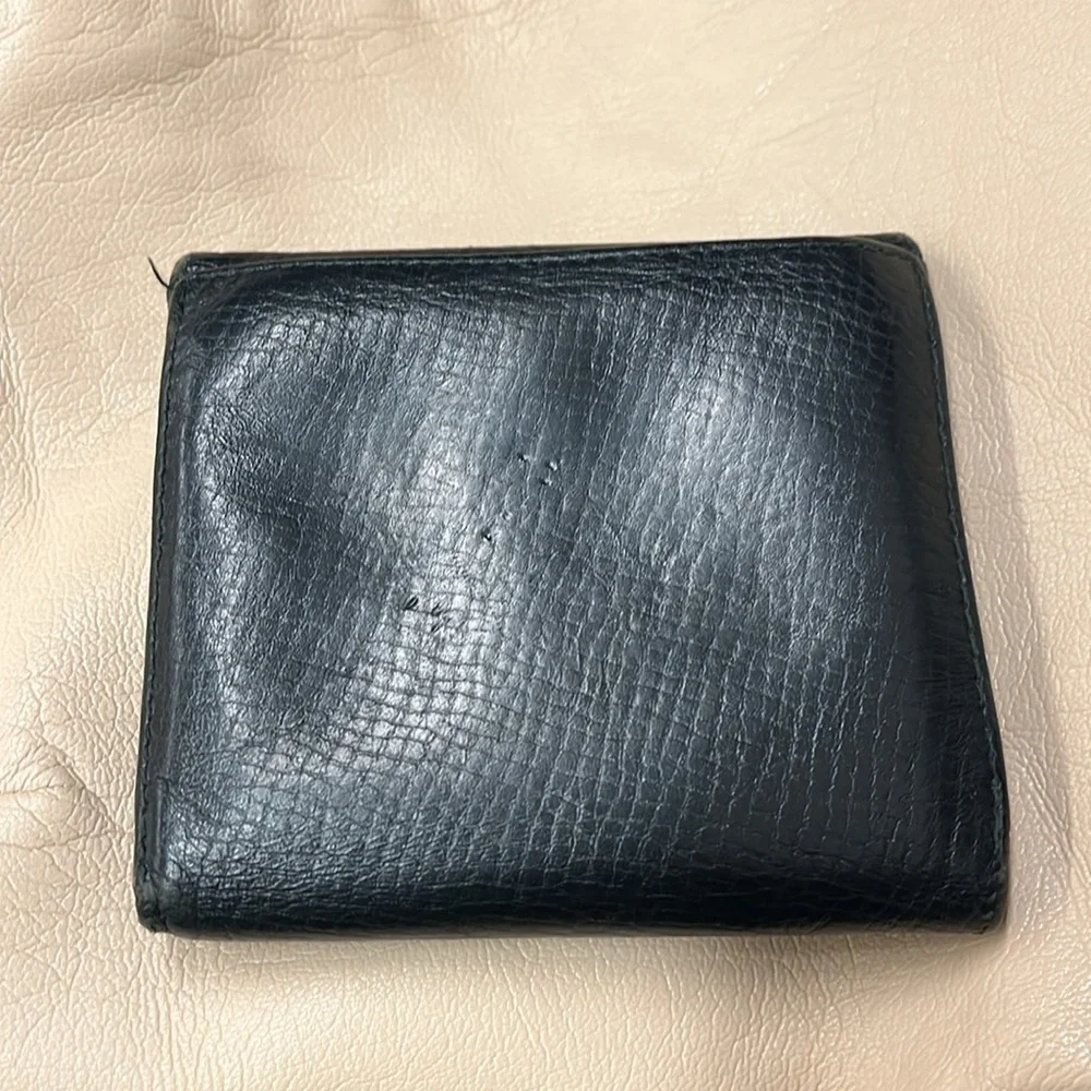 CHRISTIAN DIOR VINTAGE WALLET- black leather